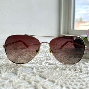 Kate Spade AVALINE/S Aviator Sunglasses Gold Brown Gradient 58mm